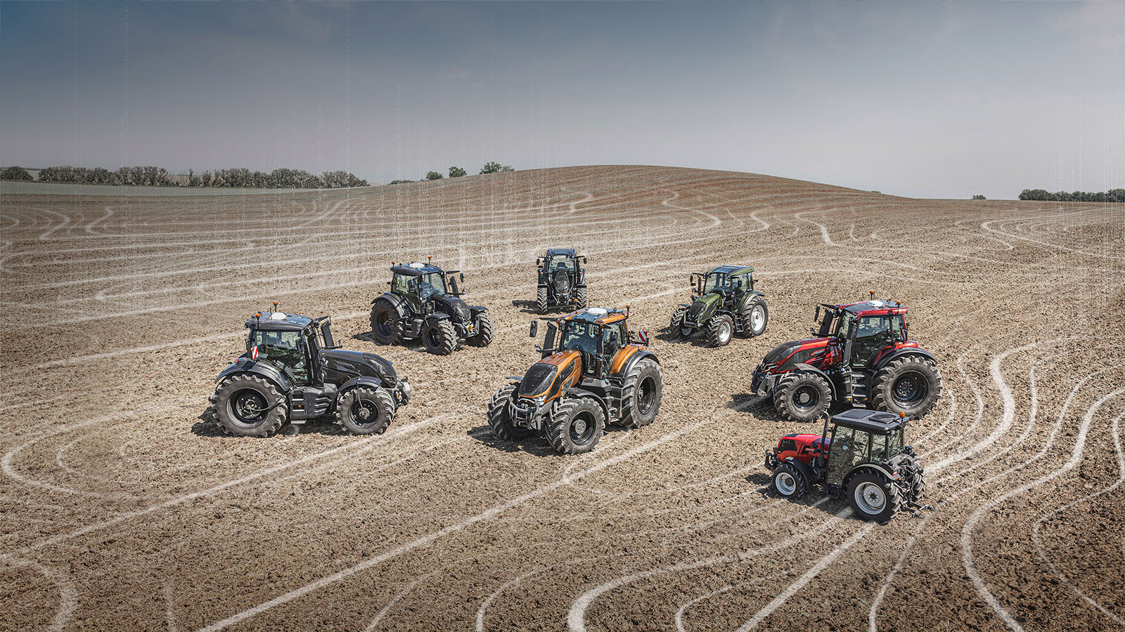 Valtra tractors full model range 5th generation fleet in the field Italy 2021